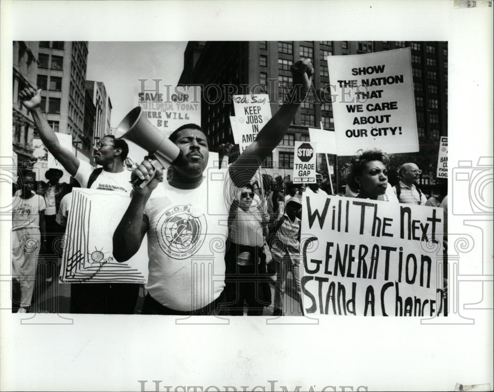 1988 Press Photo National Rainbow Coalition in a rally - RRW90733 - Historic Images