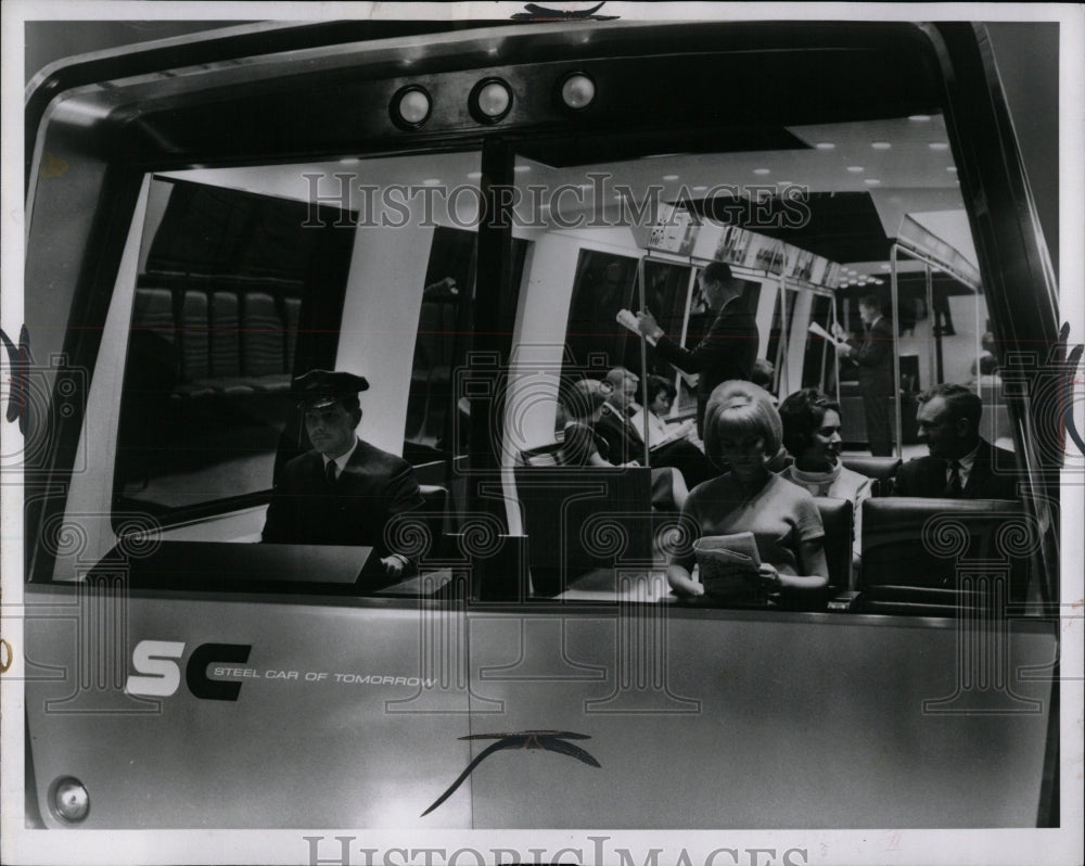 1965 Press Photo Prototype Rapid Transit Passengers - RRW90785 - Historic Images