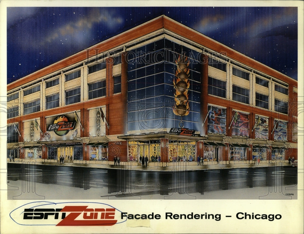 ESPNZone Facade Renderig Chicago - RRW90899 - Historic Images