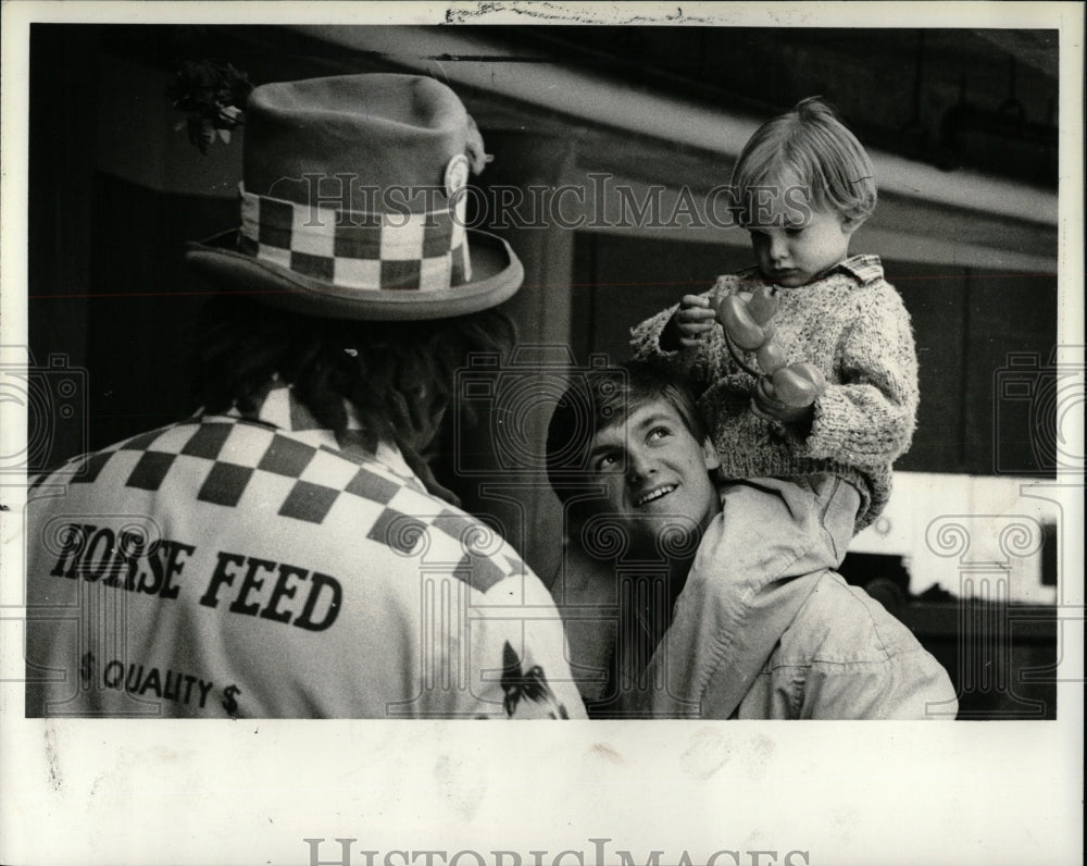 1980 Press Photo Clowning at Detroit Tigers Firemen Day - RRW91017 - Historic Images