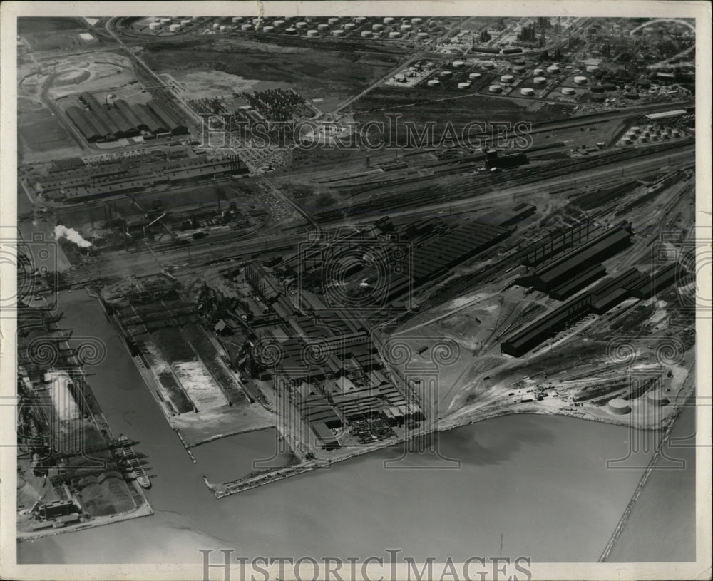 1966 Press Photo Indiana Harbor Works Aerial View - RRW91193 - Historic Images