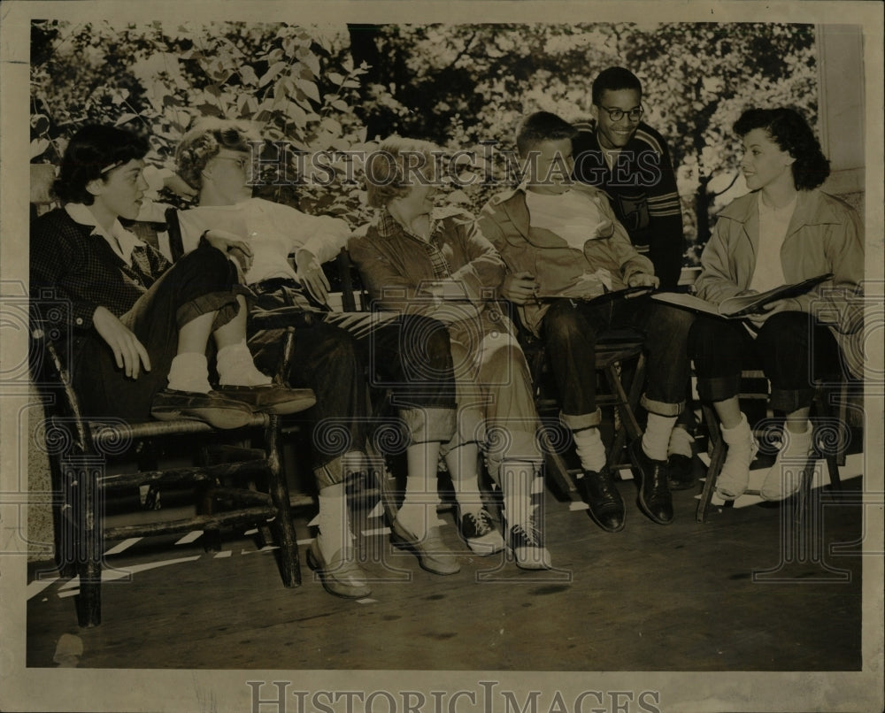 1950 Press Photo YMCA Group Meeting Lake Geneva - RRW91517 - Historic Images