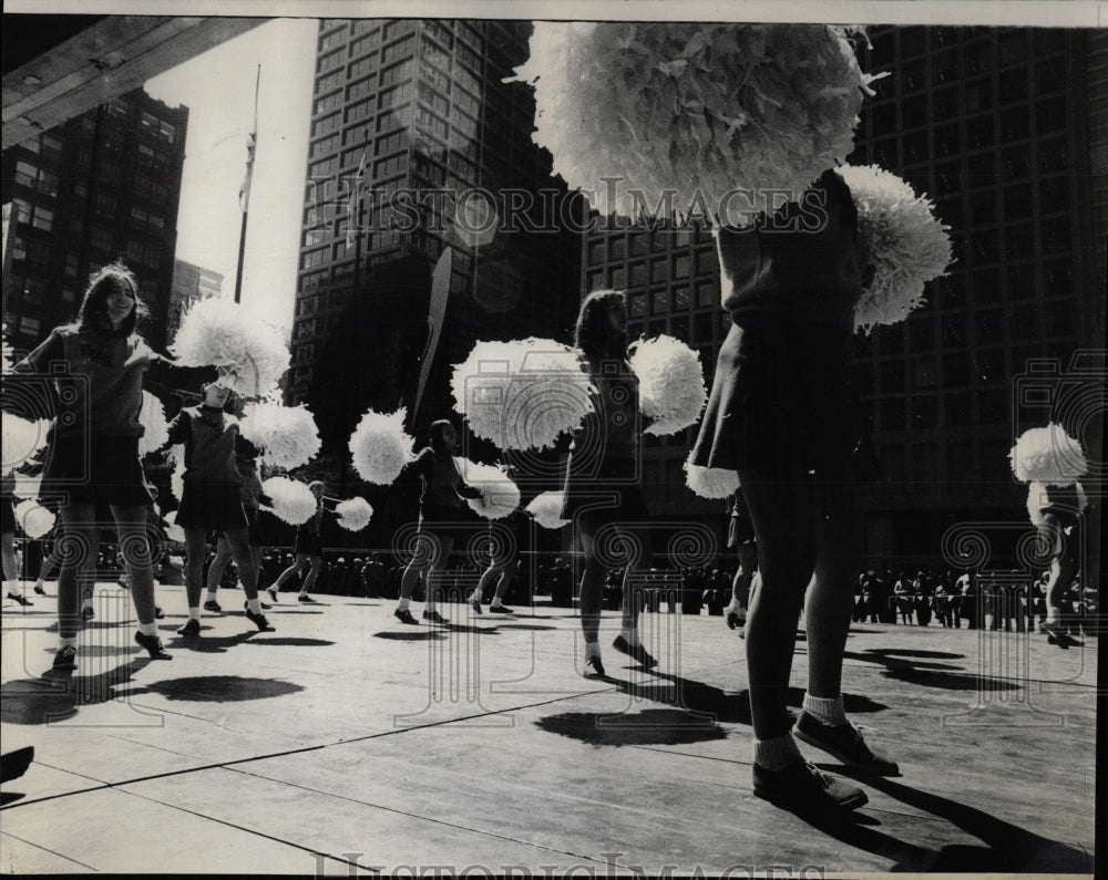 1972 Press Photo Hubbard High School Pom Pom Girls - RRW91577 - Historic Images