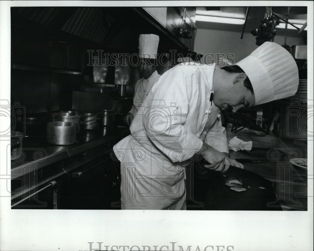 1992 Press Photo Chef Randall Wiley Pork Winter - RRW91855 - Historic Images