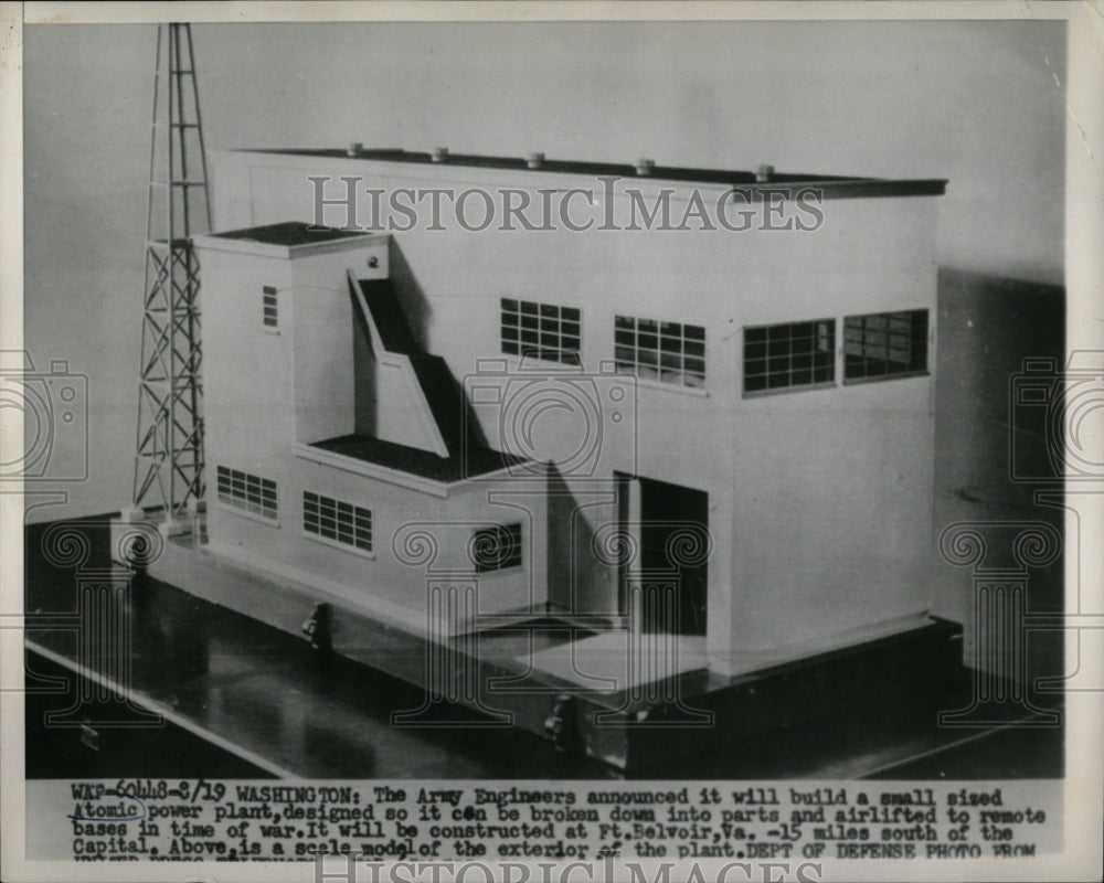 1954 Press Photo Small Atomic Power Plant Army Engineer - RRW92223 - Historic Images