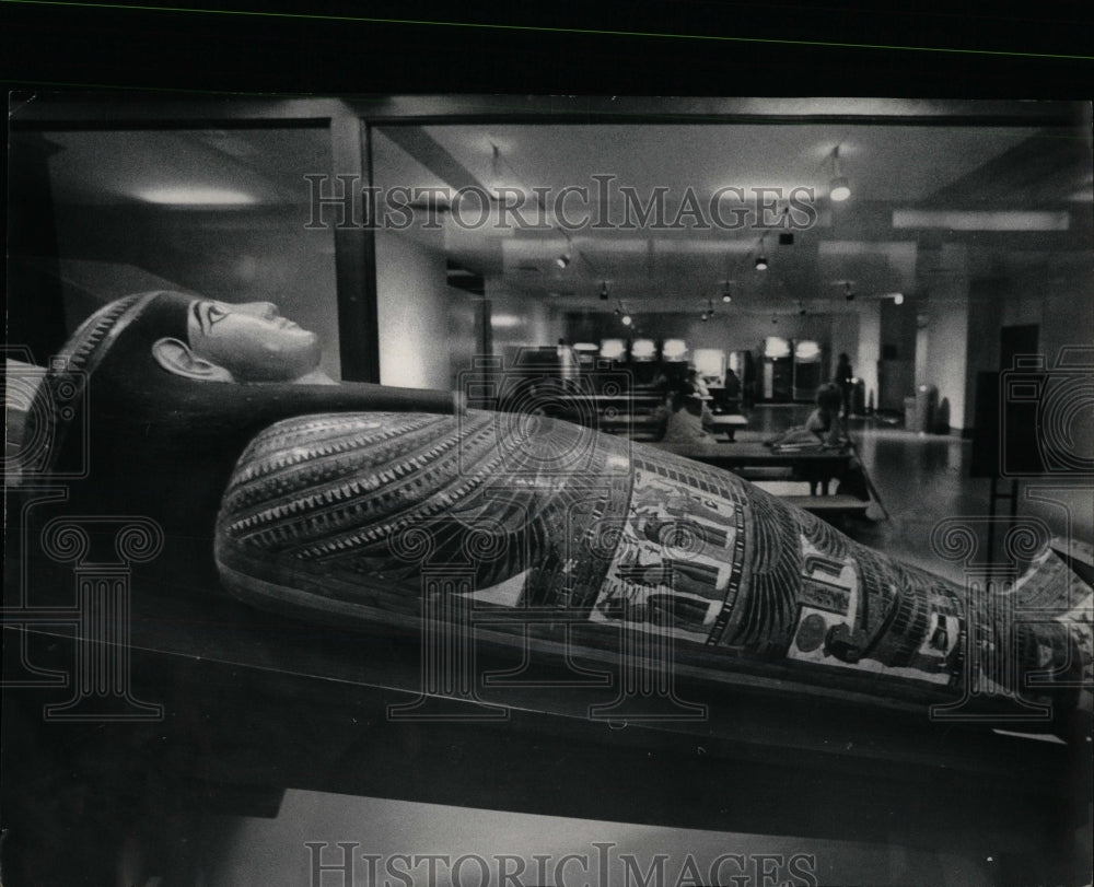 1977 Press Photo Coffin Mummy Tinto Field Museum - RRW92239 - Historic Images