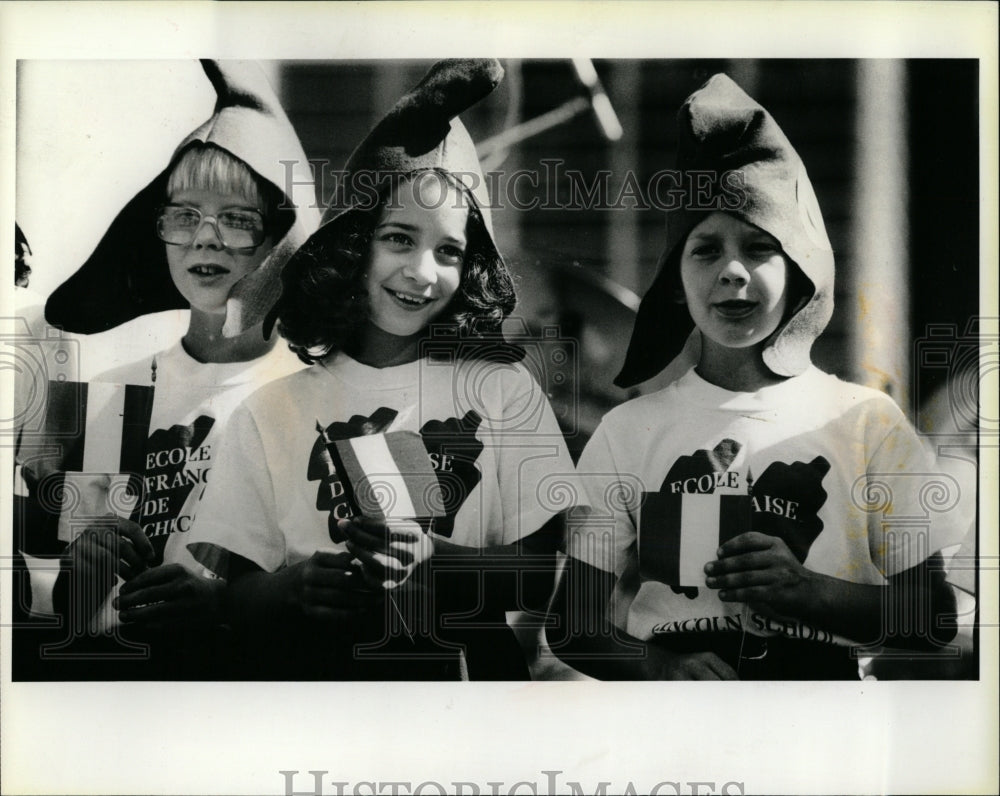 1989 Press Photo Mime David Day Katie Kemmerling Elgin - RRW92355 - Historic Images