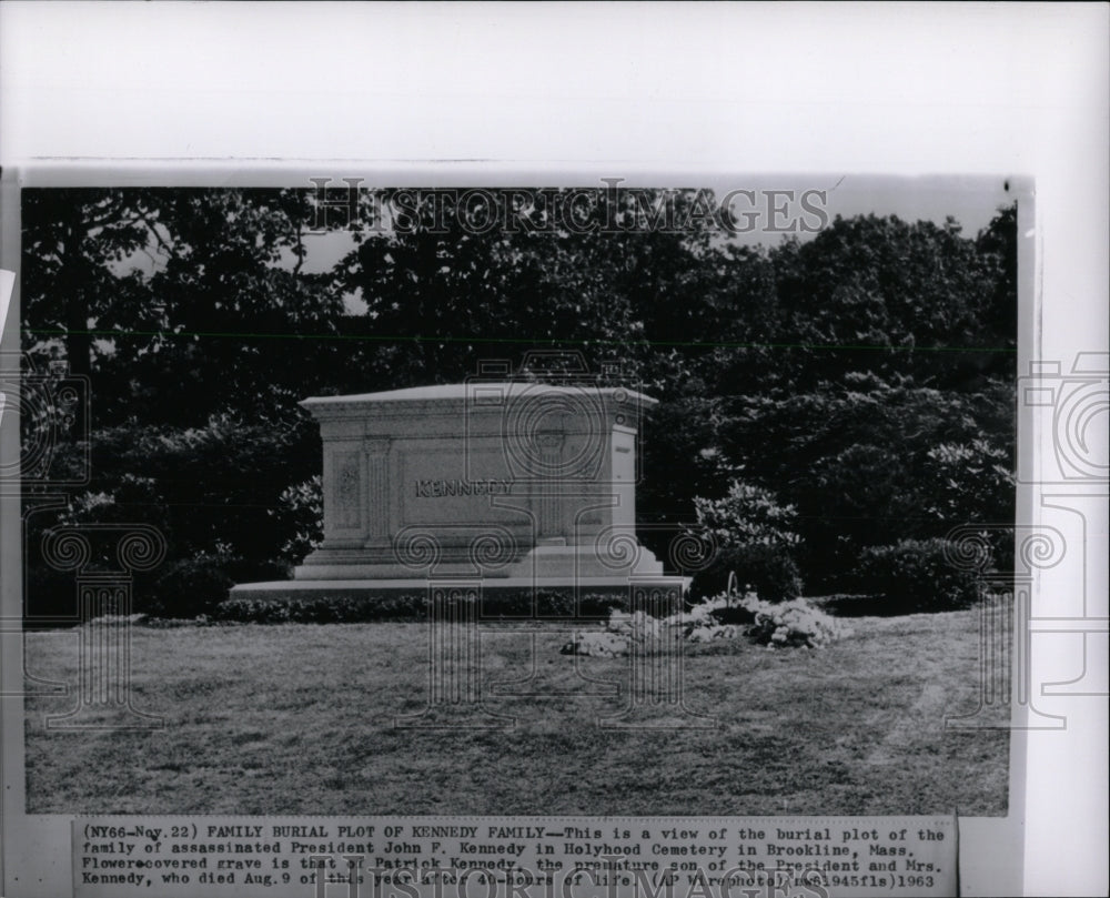 1963 Press Photo Joseph Kennedy Hollywood Cemetery Plot - RRW92449 - Historic Images