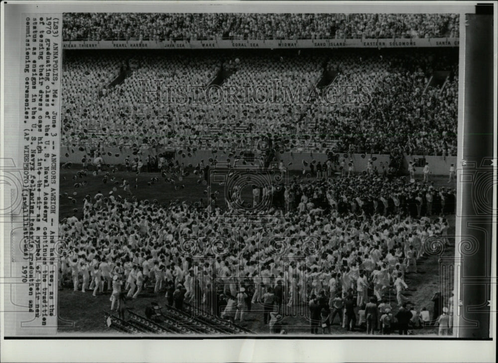 1970 Press Photo Annapolis Naval Academy Graduation - RRW92719 - Historic Images