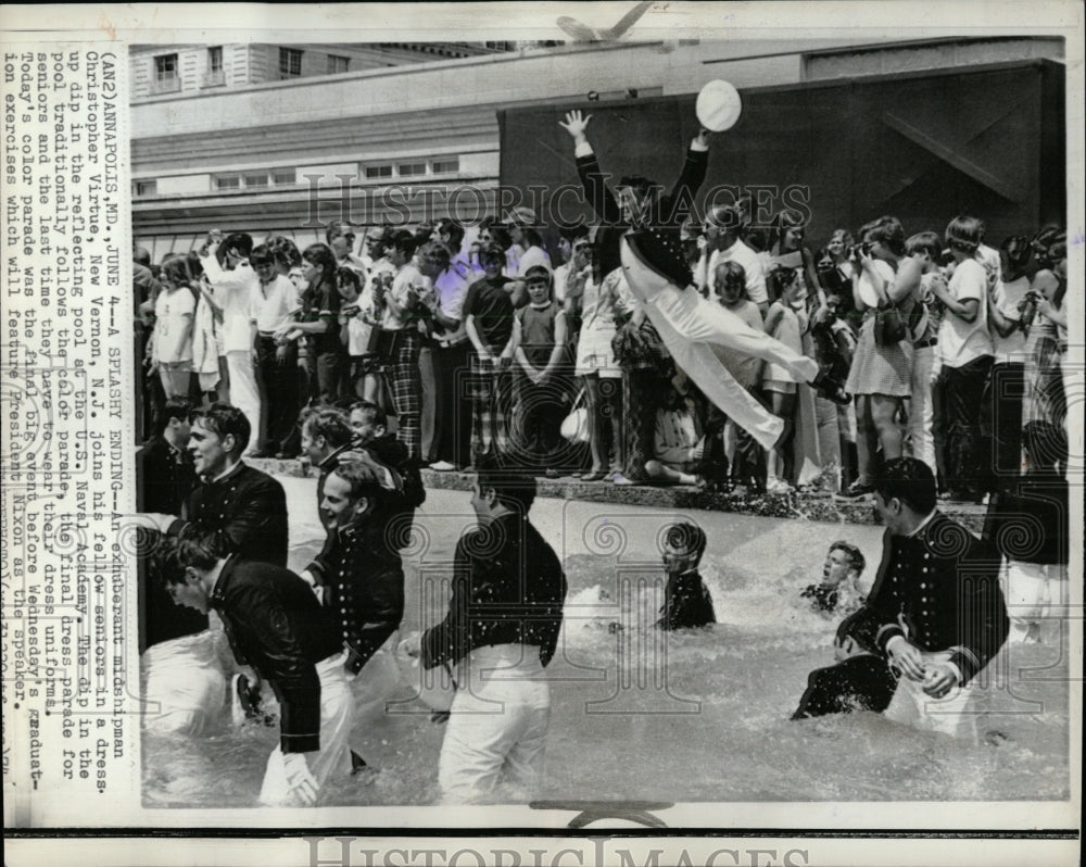 1974 Press Photo Annapolis Virtue New Vernon US Naval - RRW92737 - Historic Images