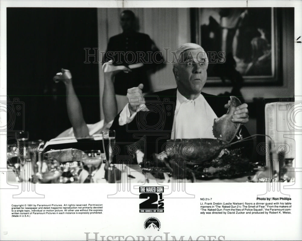 1991 Press Photo Leslie Nielsen Film TV Actor Chicago - RRW92833 - Historic Images