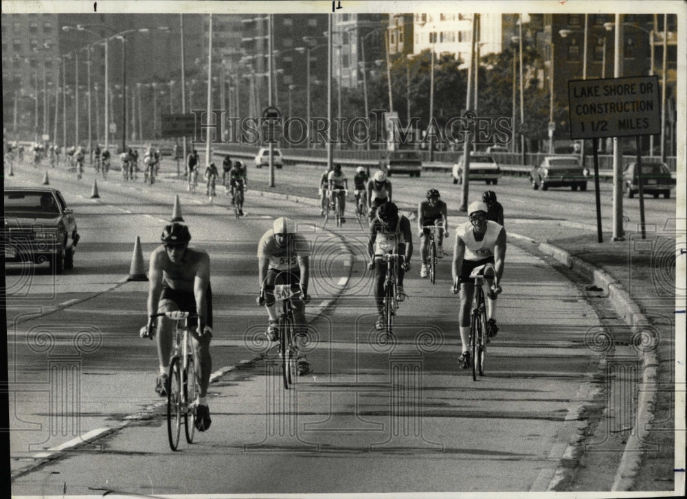 1984 Press Photo Triathlon Cycling Portion Competitors - RRW92887 - Historic Images