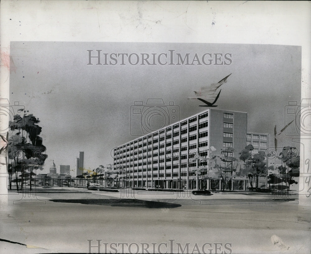 1953 Press Photo Stephens T Mason Building Michigan RRW92995