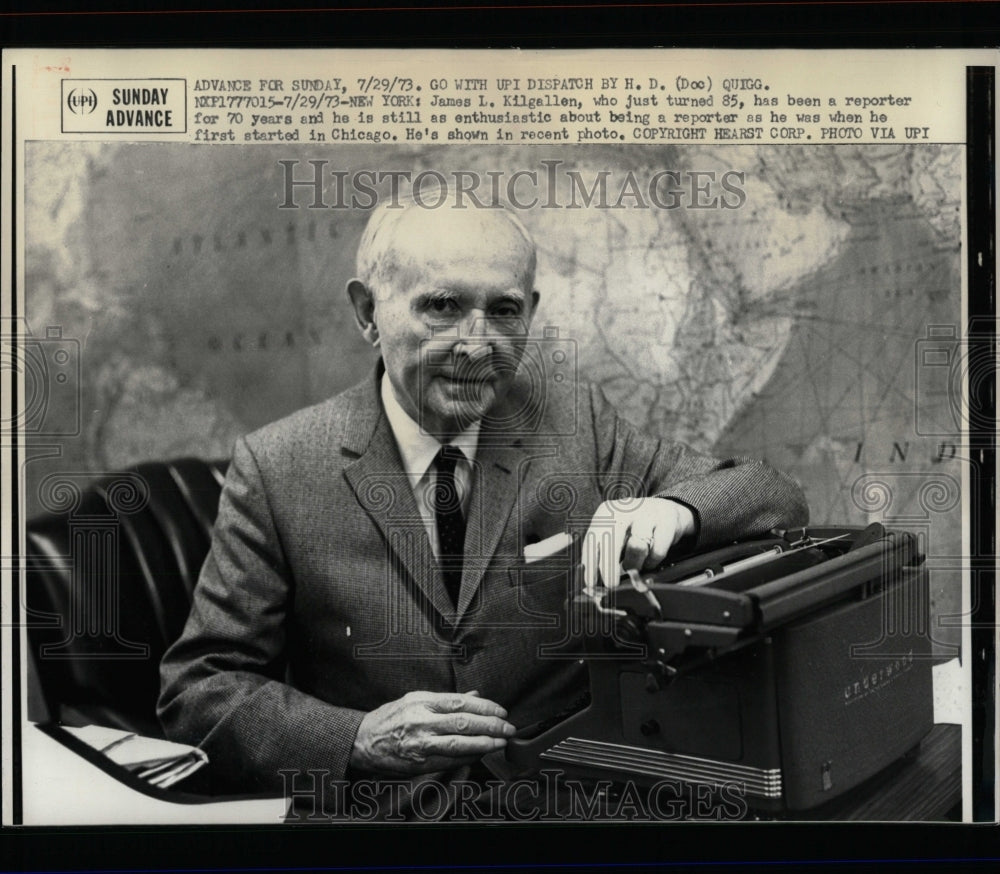 1973 Press Photo James L. Kilgallen American Reporter - RRW93069 - Historic Images