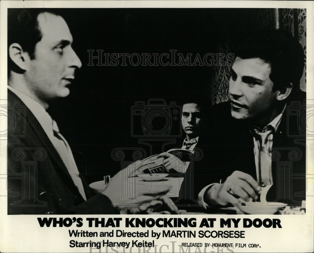 1976 Press Photo Martin Scorsese Harvery Keitel door - RRW93677 - Historic Images