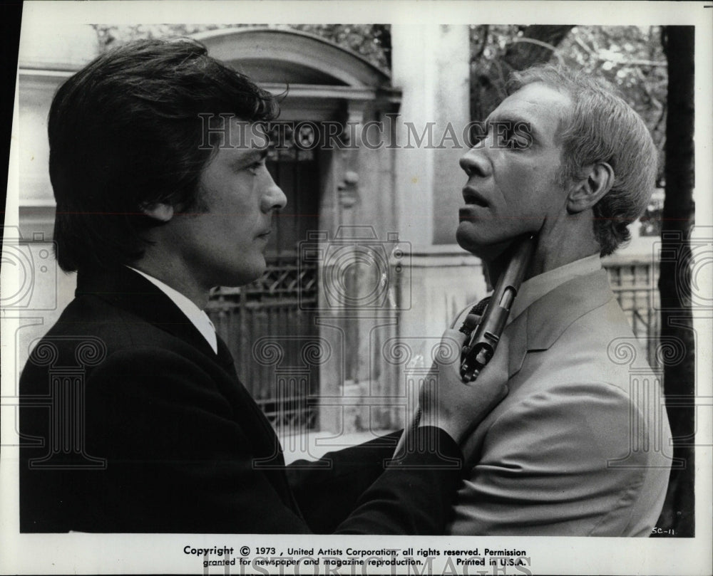 1973 Press Photo Alain Delon William Smither Movie - RRW93821 - Historic Images