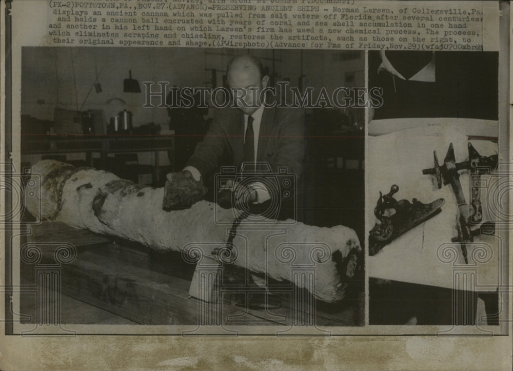 1968 Press Photo Ancient Cannon - RRW93963 - Historic Images