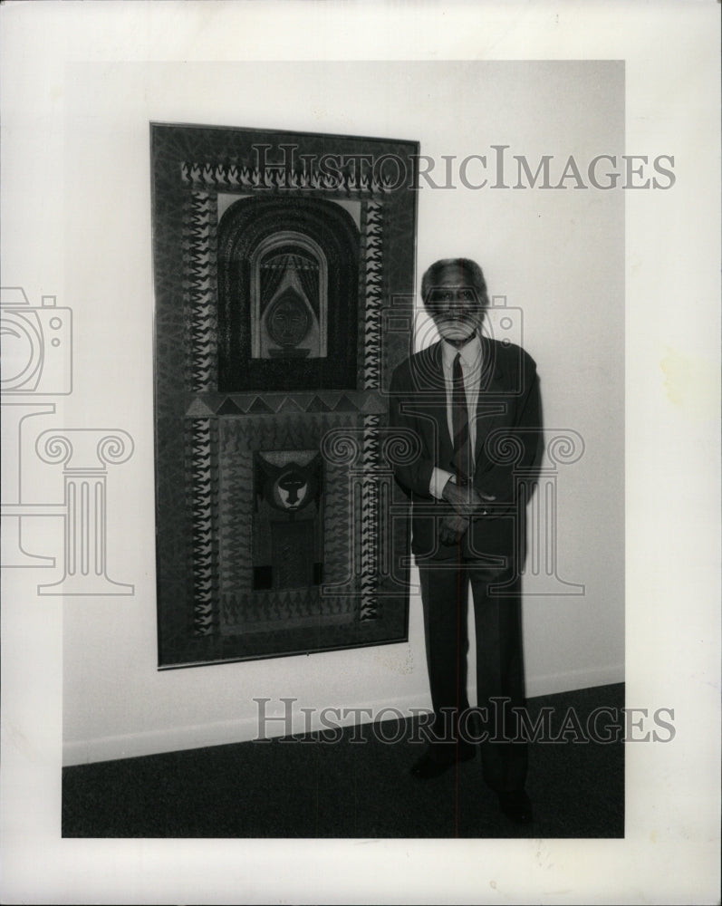 1991 Press Photo Vincent Smith N&#39;Namdi Gallery exhibit - RRW94517 - Historic Images