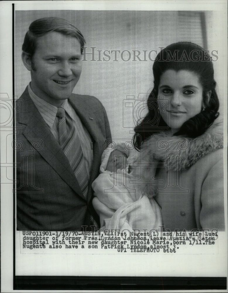 1970 Press Photo Pat Nugent, Luci Johnson &amp; Daughter - RRW94547 - Historic Images