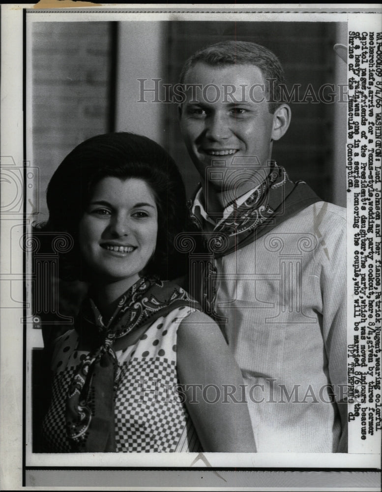 1966 Press Photo Luci Johnson Patrick Nugent wedding - RRW94559 - Historic Images