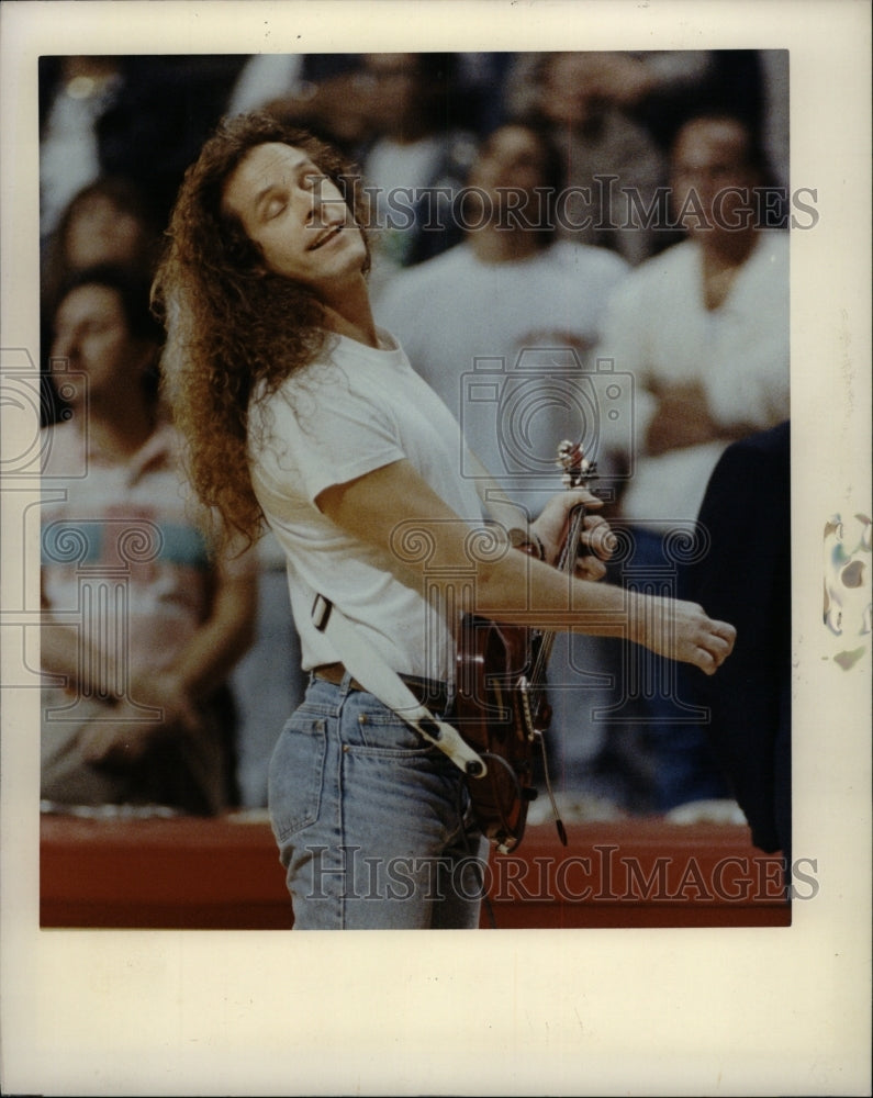 1990 Press Photo Ted Nugent Rock star National Anthem - RRW94599 - Historic Images