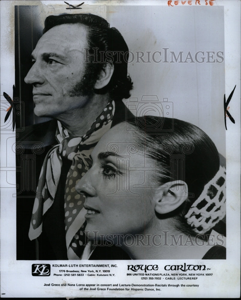 1974 Press Photo Jose Greco Royce Carlcon Dancer - RRW94909 - Historic Images