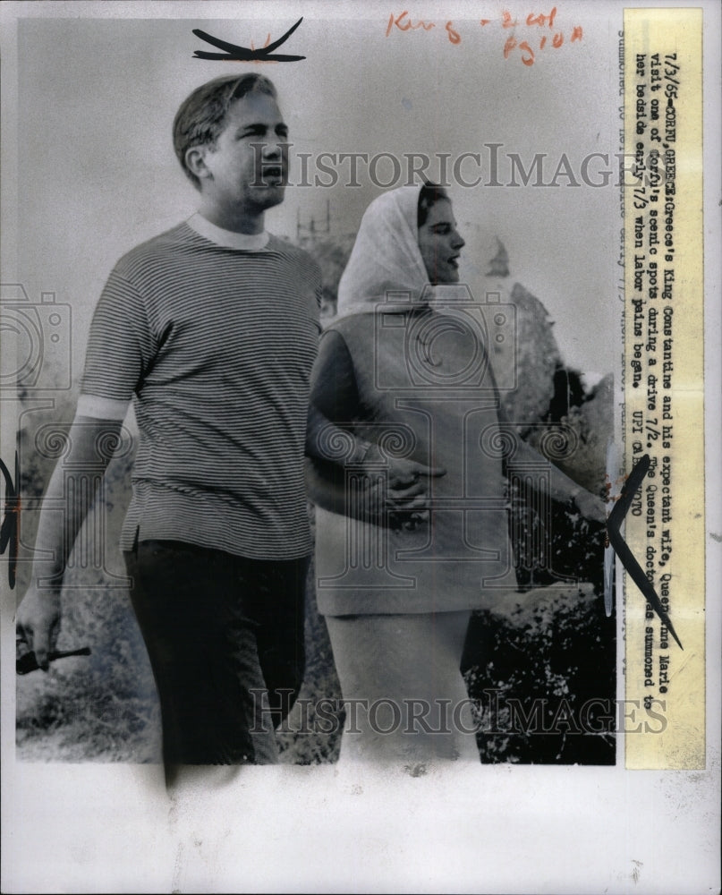 1965 Press Photo Greece King Constantine Queen scenic - RRW94911 - Historic Images