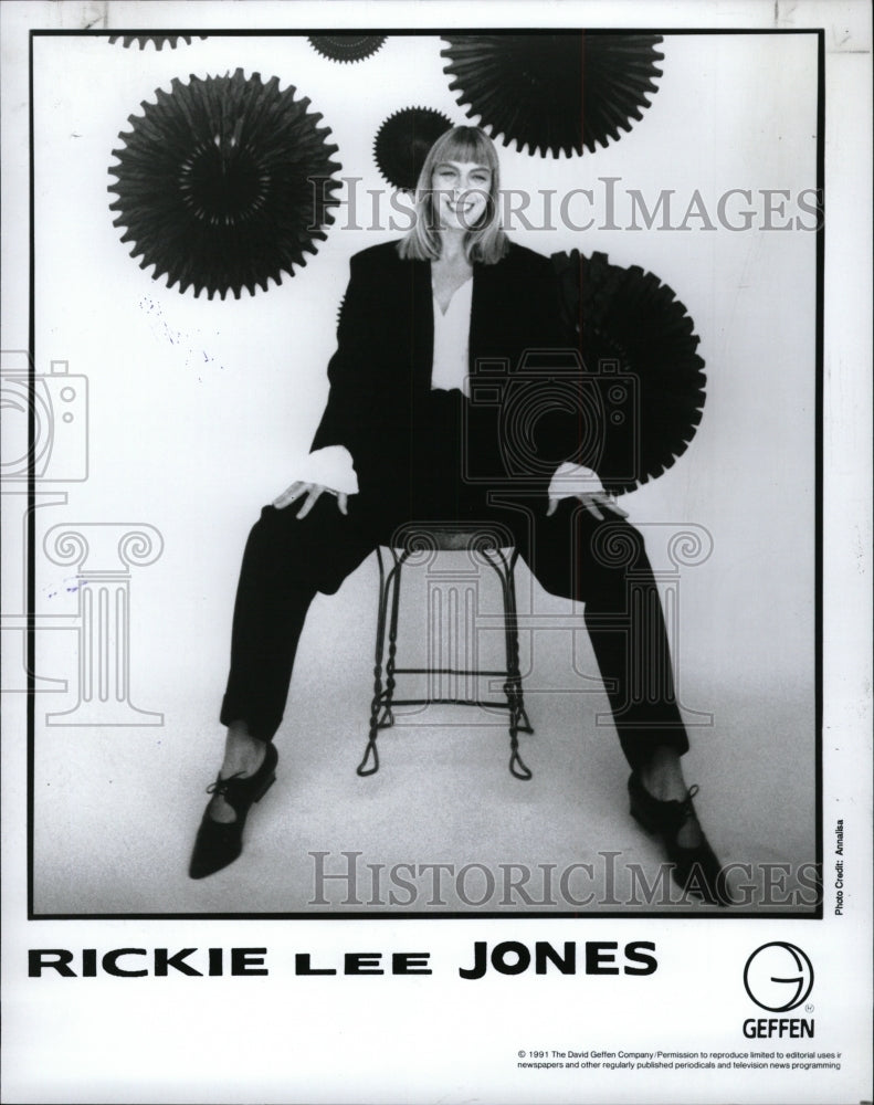 1991 Press Photo Singer Rickie Lee Jones - RRW95239 - Historic Images