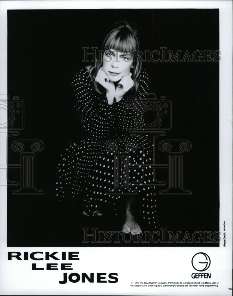 1991 Press Photo Singer Rickie Lee Jones - RRW95247 - Historic Images