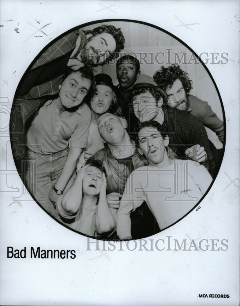 1983 Press Photo Bad Manner English Tone Ska Band Quick - RRW95341 - Historic Images