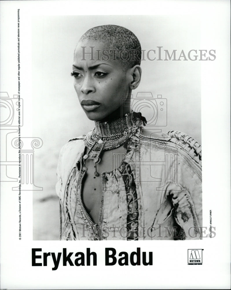 2001 Press Photo Erica Wright Stage Name Erykah Badu - RRW95453 - Historic Images