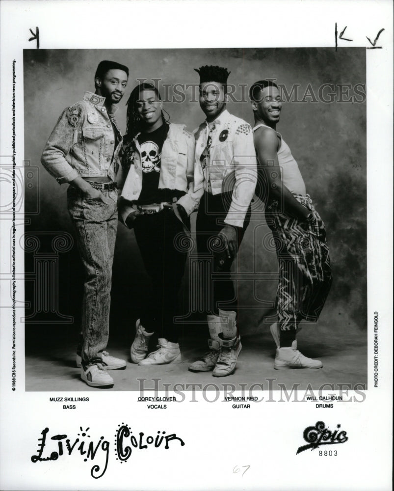 1988 Press Photo Music Group Living Colour - RRW95537 - Historic Images