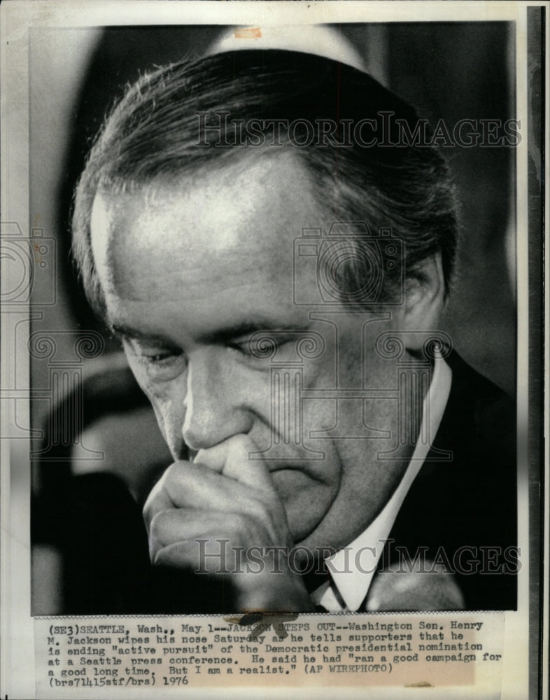 1976 Press Photo Sen Henry Jackson Democratic nominee - RRW95587 - Historic Images