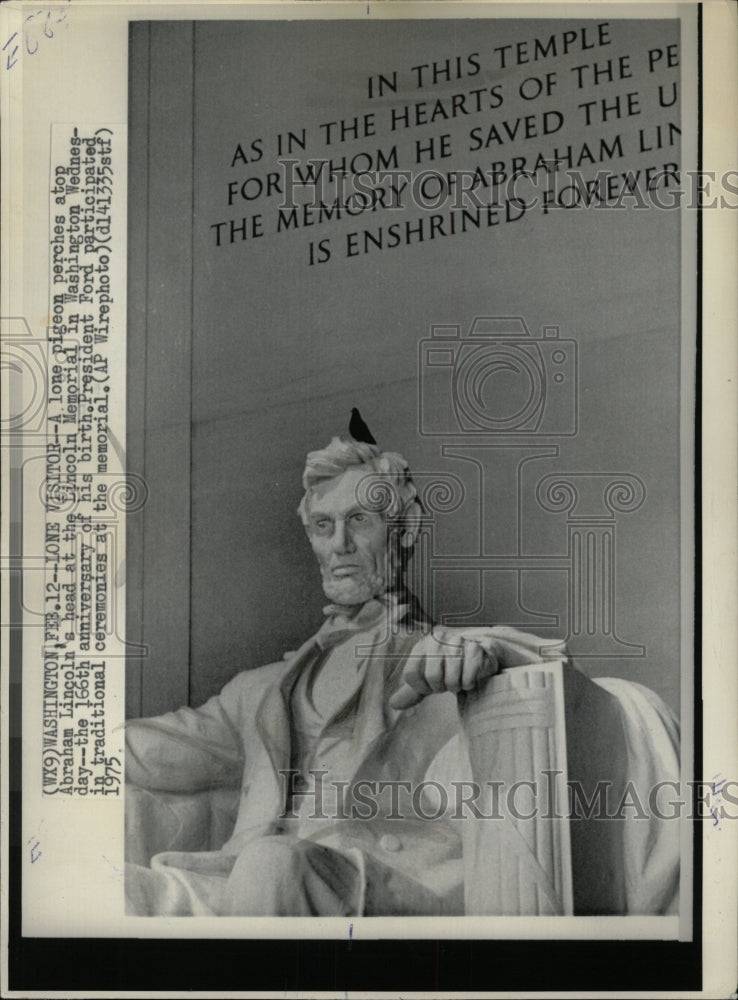 1975 Press Photo Abraham Lincoln Memorial Washington - RRW95629 - Historic Images