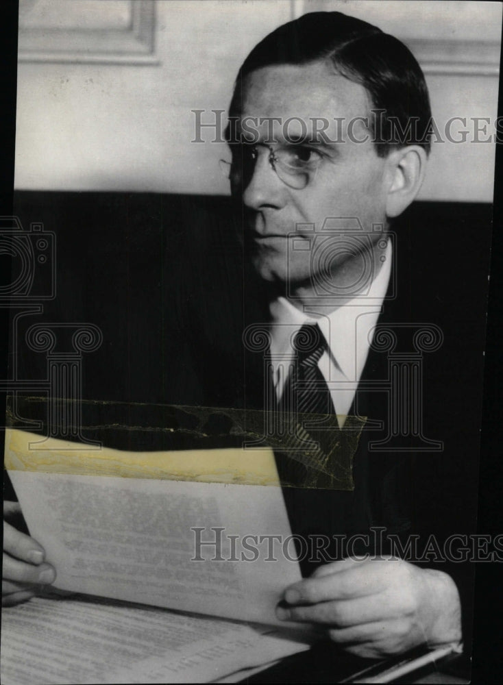 1939 Press Photo Clarence Randall V.P Inland Steel Co. - RRW95859 - Historic Images