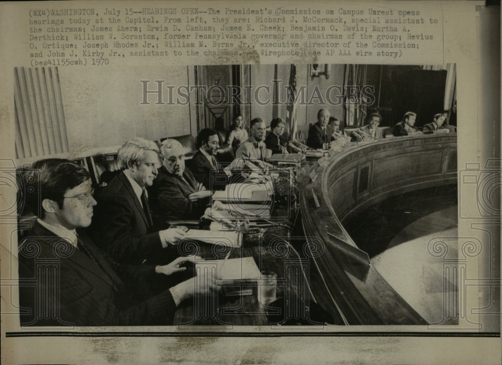 1970 Press Photo President&#39;s Commission on Campus Unres - RRW96007 - Historic Images