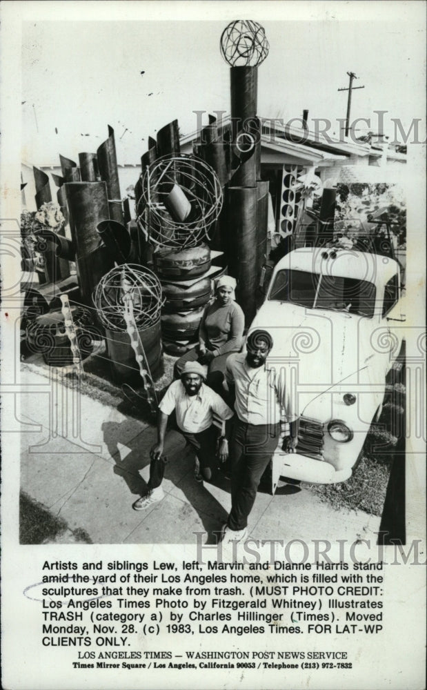 1983 Press Photo Marvin Dianne Harris Los Angels Yard - RRW96041 - Historic Images