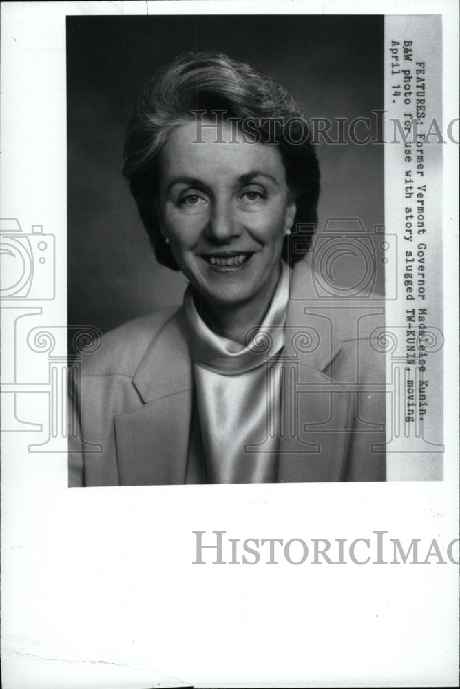 1993 Press Photo Former Vermont Gov. Madeleine Kunin - RRW96337 - Historic Images