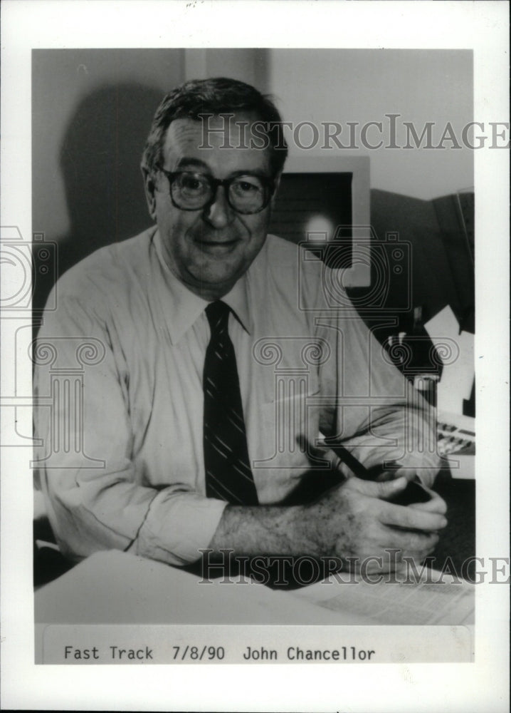1990 Press Photo John Chancellor (Commentator) - RRW96495 - Historic Images