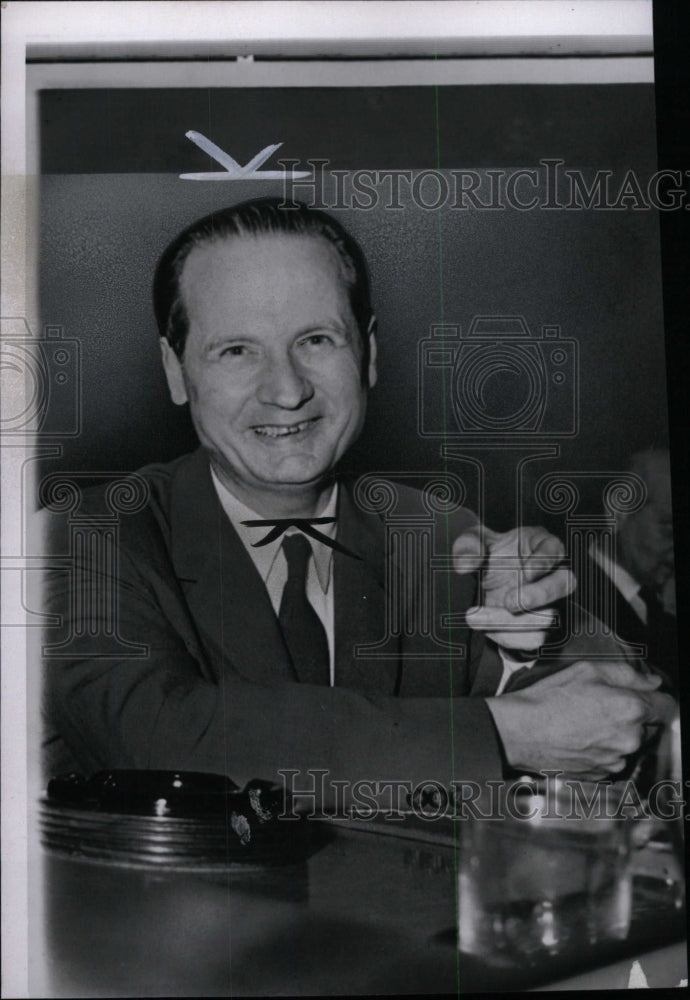 1958 Press Photo Gunnar V Jarring Swedish Diplomat - RRW96923 - Historic Images