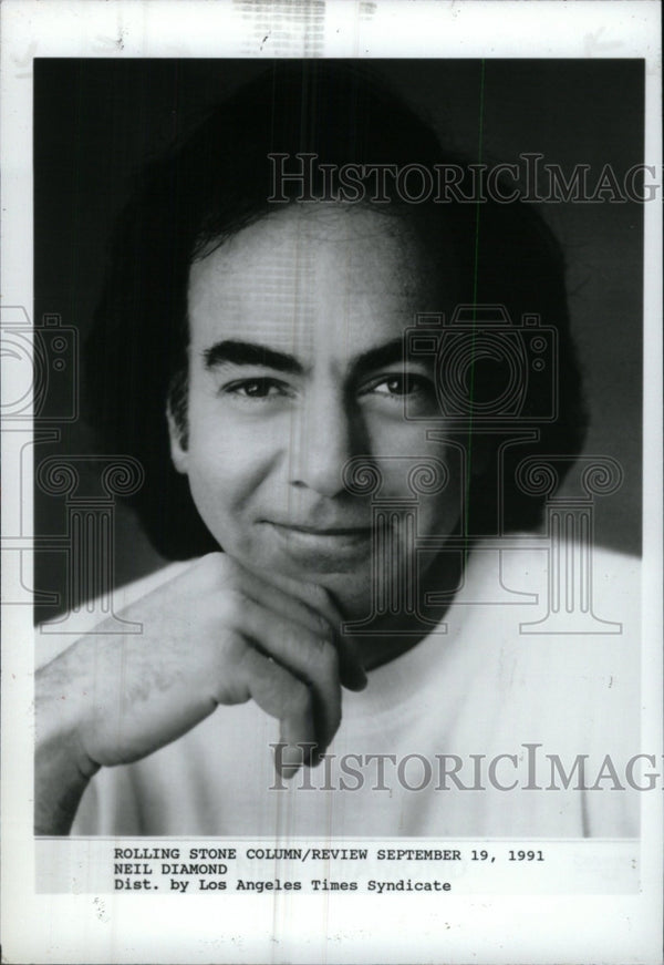 1991 Press Photo Neil Diamond singer - RRW96981 - Historic Images