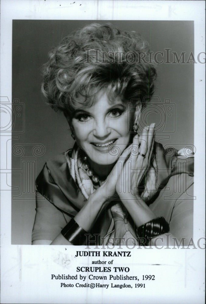 1992 Press Photo Judith Krantz American Novelist Writer - RRW97057 - Historic Images