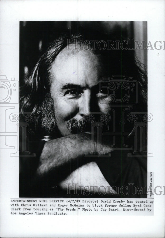 1989 Press Photo David Crosby American Guitarist Singer - RRW97147 - Historic Images