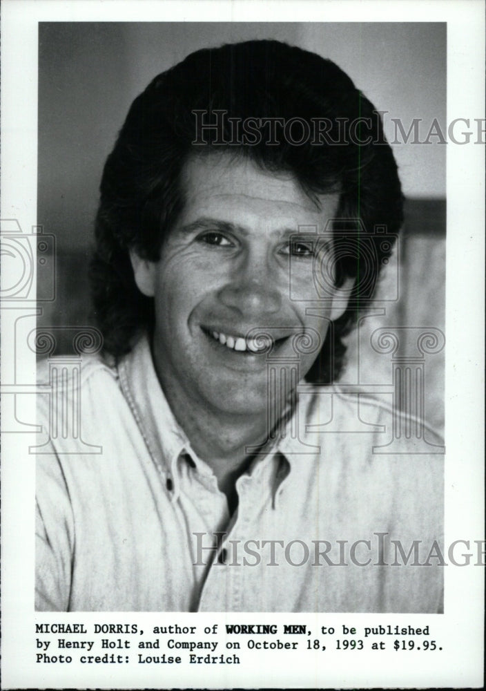 1993 Press Photo Michael Dorris author &quot;Working Men&quot; - RRW97155 - Historic Images