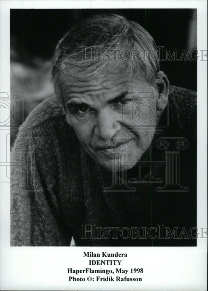 1998 Press Photo Milan Kundera author &quot;Identity&quot; - RRW97257 - Historic Images