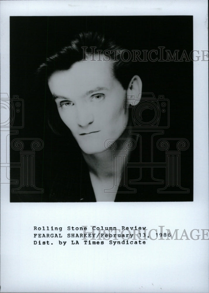 1986 Press Photo Feargal Sharkey Irish Singer Musician - RRW97617 - Historic Images