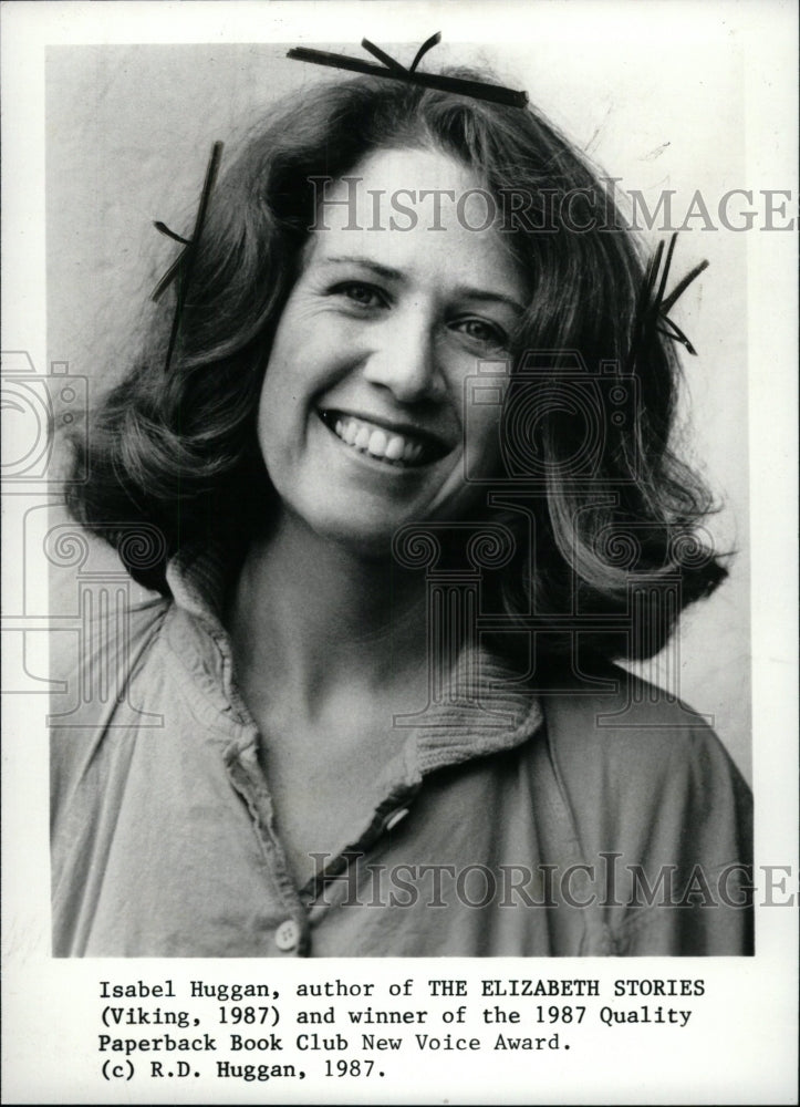 1988 Press Photo Isabel Huggan author Elizabeth Stories - RRW97621 - Historic Images