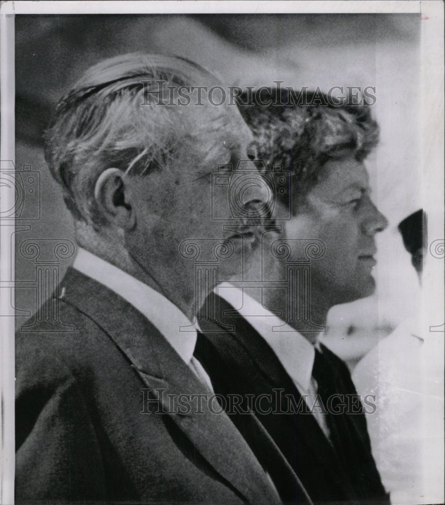 1961 Press Photo Harold Mac Millan with President John - RRW97801 - Historic Images