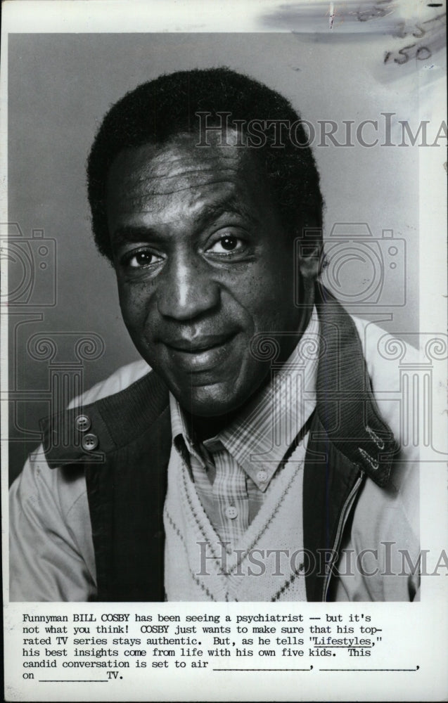 1986 Press Photo Funnyman Bill Cosby TV series authenti - RRW97931 - Historic Images