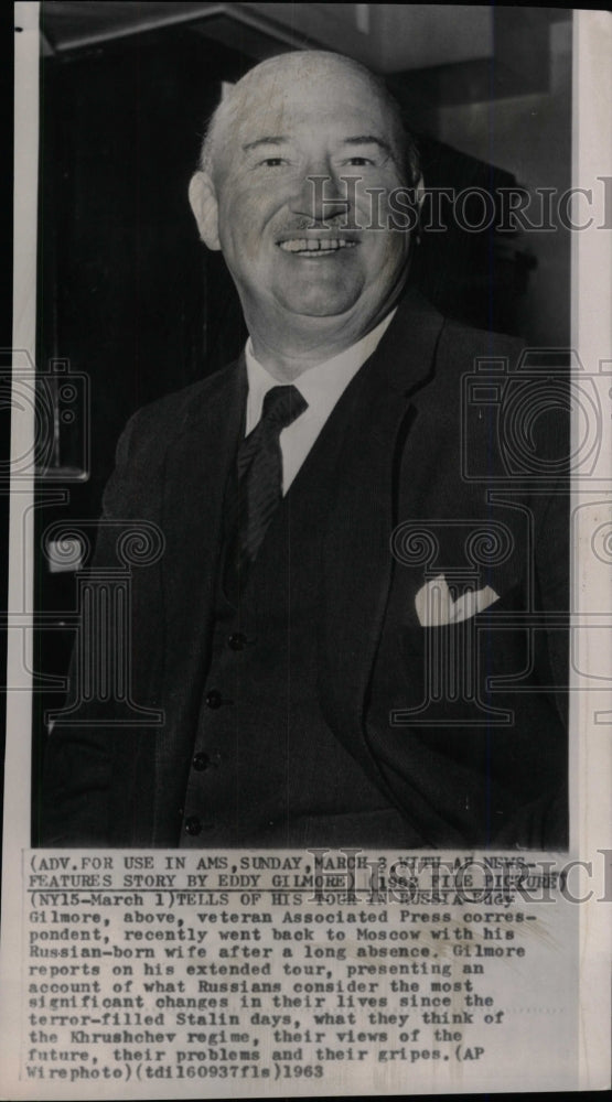 1963 Press Photo Rudy Gilmore Veteran Correspondent - RRW97977 - Historic Images